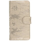 Lace Bookstyle Hoes voor iPhone 6 Plus Goud