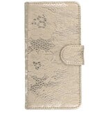 Lace Bookstyle Hoes voor Grand Neo i9060 Goud