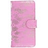 Lace Book Style Taske til Galaxy A5 Pink