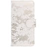 Lace Bookstyle Case for Huawei Ascend G6 White