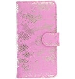 Lace Book Style Taske til Galaxy A8 Pink