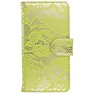 Lace Bookstyle Hoes voor Galaxy S3 mini i8190 Groen