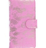 Lace Bookstyle Sleeve for Huawei Nova Pink