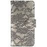 Lace-Buch-Art-Fall für Huawei Y5 / Y6 2017 Schwarz