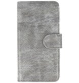 Lizard Book Style Taske til Huawei Honor V8 Grey