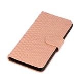 Snake Bookstyle Case for Sony Xperia E3 D2203 Light Pink