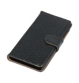Snake Bookstyle Hoes voor Sony Xperia M4 Aqua Zwart