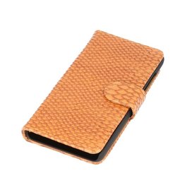 Snake Bookstyle Hoes voor iPhone 6 Plus Bruin