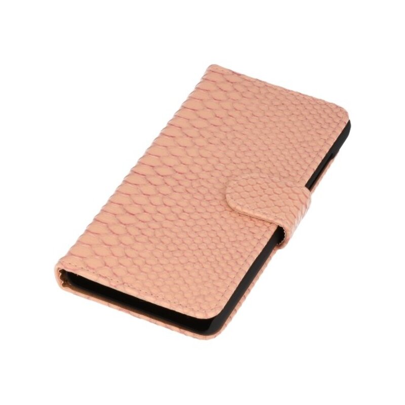 Case Style Snake Libro per Microsoft Lumia 640 Light Pink