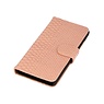 Snake Book Style Taske til Galaxy S7 G930F Light Pink