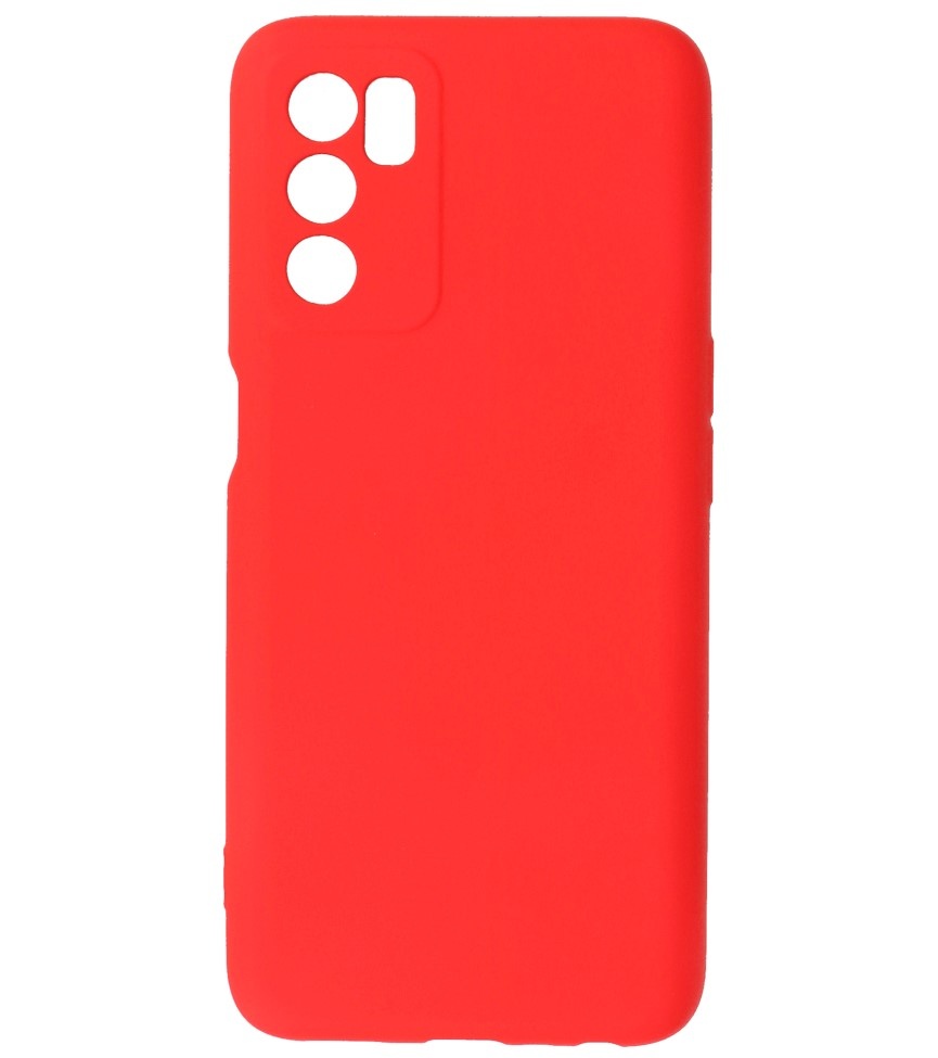 Fashion Color TPU Hoesje Oppo A16 / A55 5G Rood