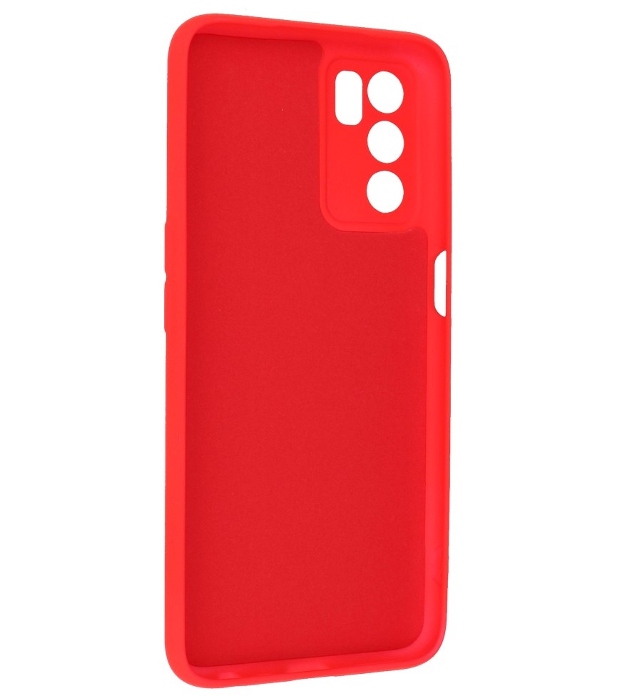 Fashion Color TPU Hoesje Oppo A16 / A55 5G Rood