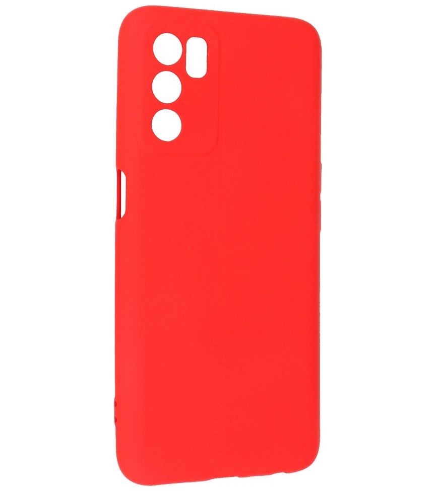 Fashion Color TPU Hoesje Oppo A16 / A55 5G Rood