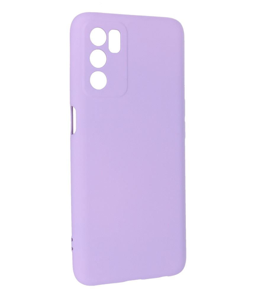 Fashion Color TPU Hoesje Oppo A16 / A55 5G Paars