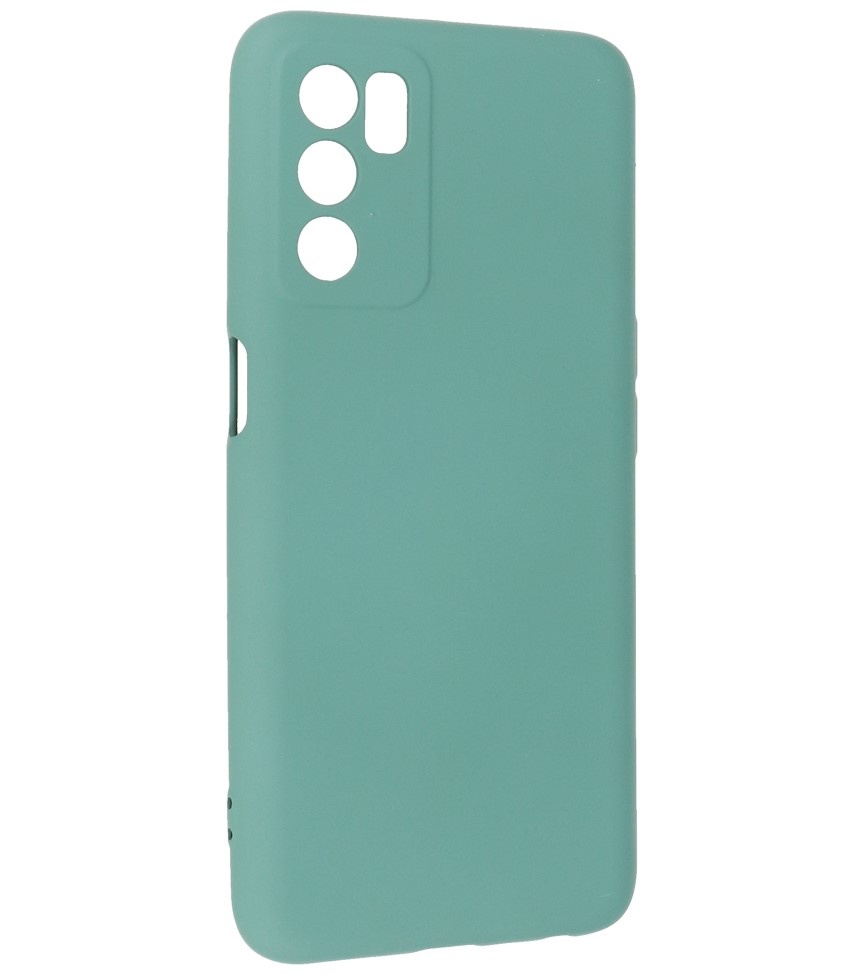 Fashion Color TPU-etui Oppo A16 Mørkegrøn