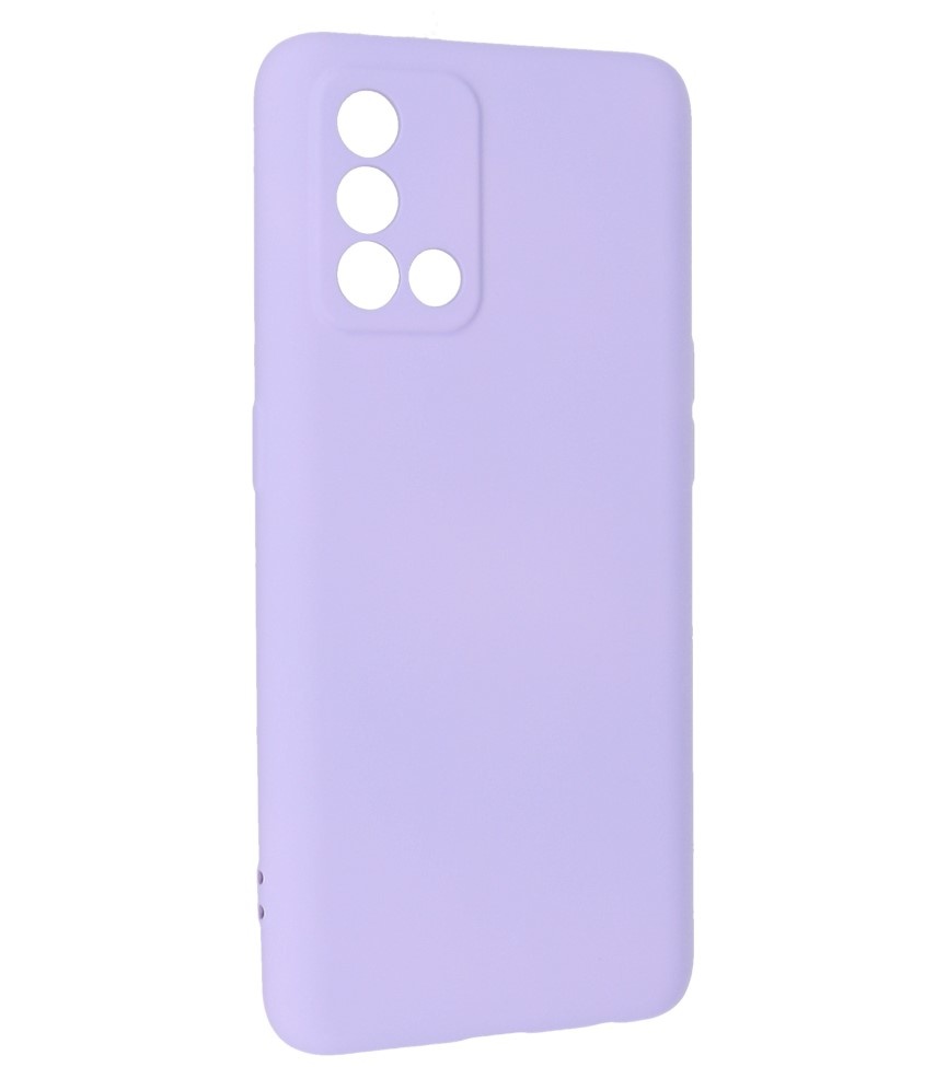 Fashion Color TPU-etui Oppo A74 4G / A95 4G lilla