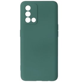 Custodia in TPU colore moda Oppo A74 4G / A95 4G verde scuro