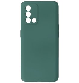 Fashion Color TPU-etui Oppo A74 4G / A95 4G Mørkegrøn