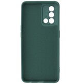 Modefarbene TPU-Hülle Oppo A74 4G / A95 4G Dunkelgrün