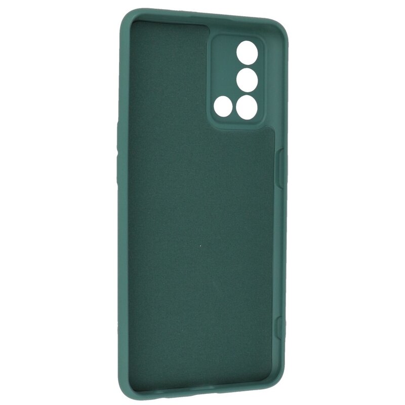 Modefarbene TPU-Hülle Oppo A74 4G / A95 4G Dunkelgrün