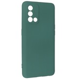 Custodia in TPU colore moda Oppo A74 4G / A95 4G verde scuro