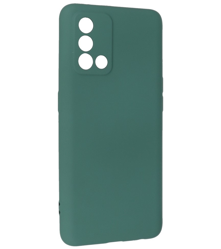 Custodia in TPU colore moda Oppo A74 4G / A95 4G verde scuro