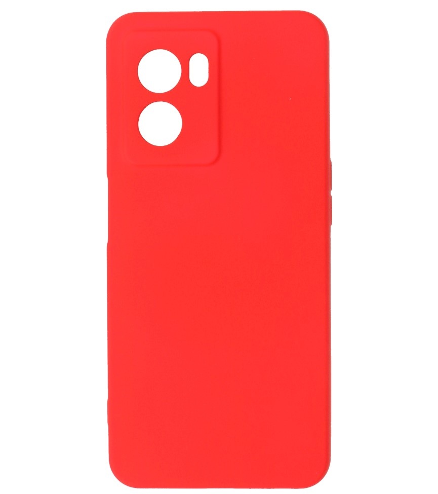 Fashion Color TPU Hoesje Oppo A77 5G / A77 5G Rood