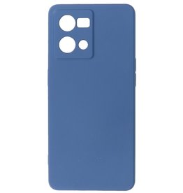 Fashion Color TPU Hoesje Oppo Reno 8 4G Navy