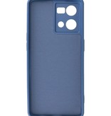 Fashion Color TPU Hoesje Oppo Reno 8 4G Navy