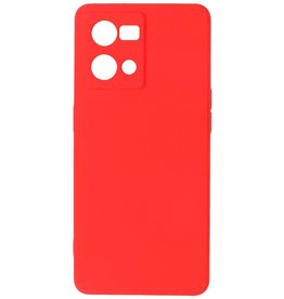 Fashion Color TPU-cover Oppo Reno 8 4G Rød