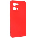Fashion Color TPU-cover Oppo Reno 8 4G Rød