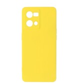Fashion Color TPU-etui Oppo Reno 8 4G Gul