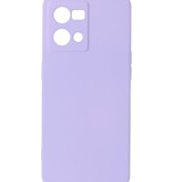 Fashion Color TPU Funda Oppo Reno 8 4G Púrpura