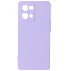 Fashion Color TPU Case Oppo Reno 8 4G Purple