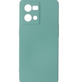 Fashion Color TPU-etui Oppo Reno 8 4G Mørkegrøn