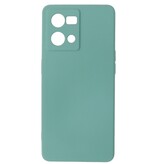 Fashion Color TPU-etui Oppo Reno 8 4G Mørkegrøn
