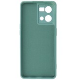 Fashion Color TPU-etui Oppo Reno 8 4G Mørkegrøn