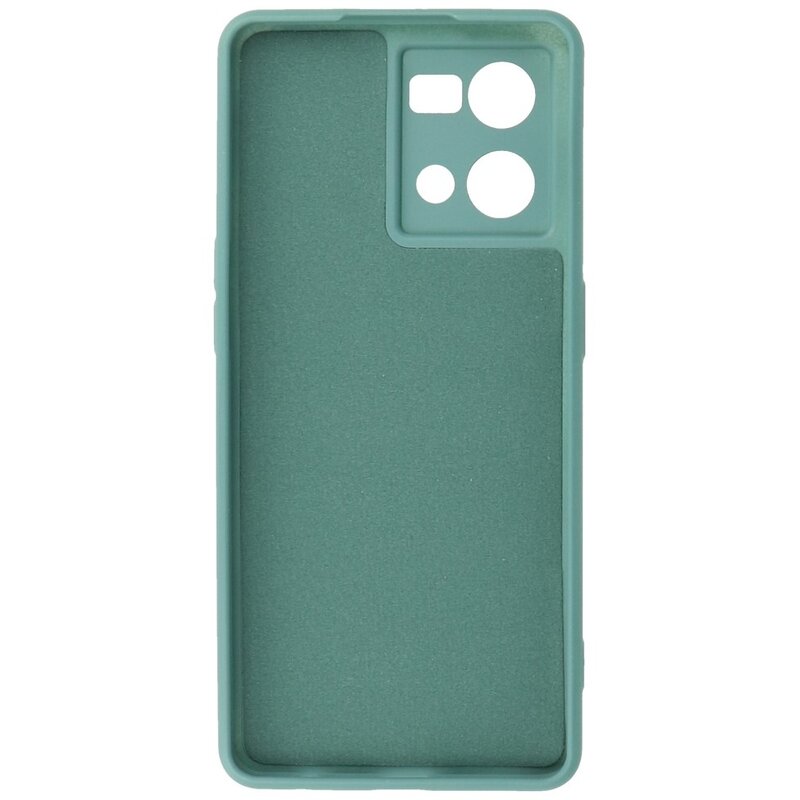 Fashion Color TPU-etui Oppo Reno 8 4G Mørkegrøn