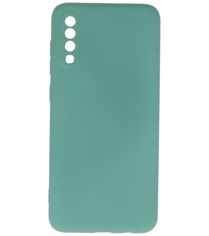 Fashion Color TPU-cover Samsung Galaxy A70/s mørkegrøn