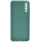 Fashion Color TPU-cover Samsung Galaxy A70/s mørkegrøn