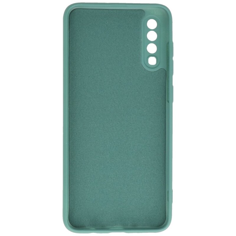 Fashion Color TPU-cover Samsung Galaxy A70/s mørkegrøn