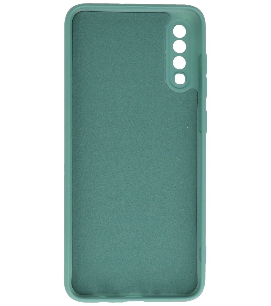 Fashion Color TPU-cover Samsung Galaxy A70/s mørkegrøn