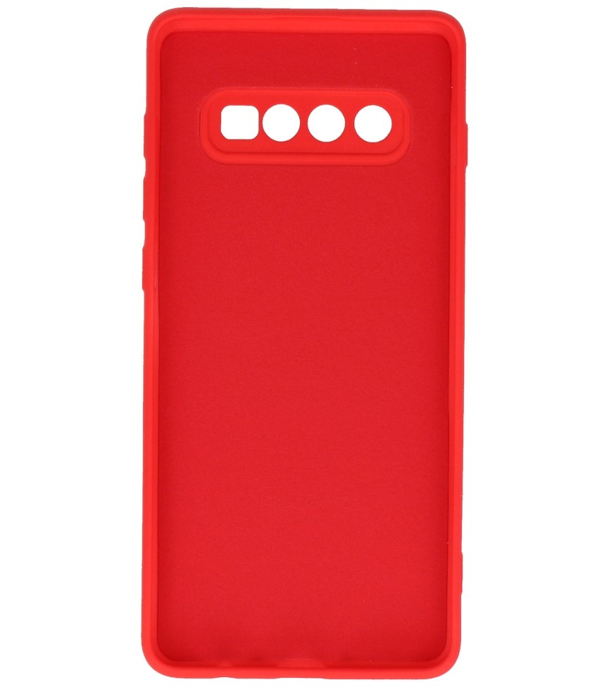 Fashion Color TPU-cover Samsung Galaxy S10 Plus Rød