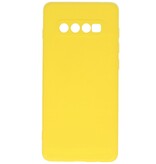 Fashion Color TPU Hülle Samsung Galaxy S10 Plus Gelb