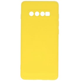 Custodia in TPU color moda per Samsung Galaxy S10 Plus Giallo