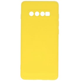 Fashion Color TPU-cover Samsung Galaxy S10 Plus Gul