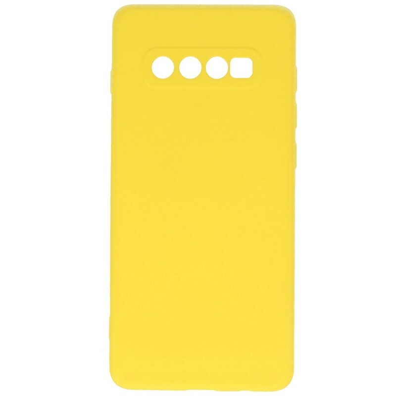Custodia in TPU color moda per Samsung Galaxy S10 Plus gialla