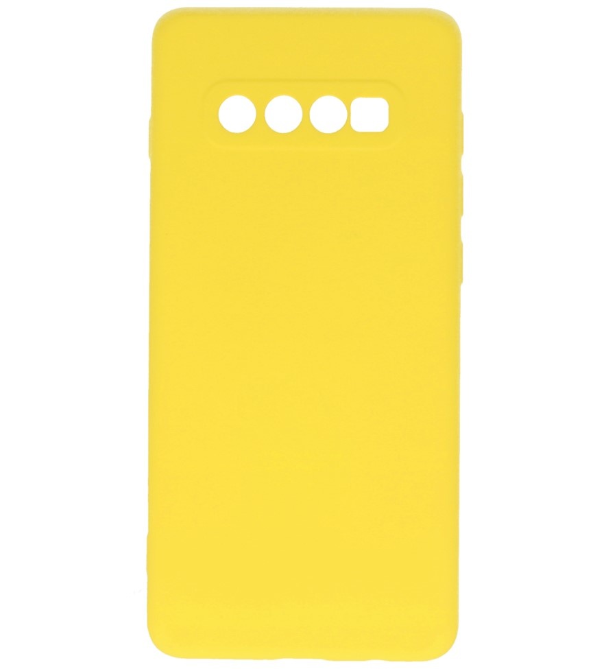 Coque TPU Fashion Color Samsung Galaxy S10 Plus Jaune