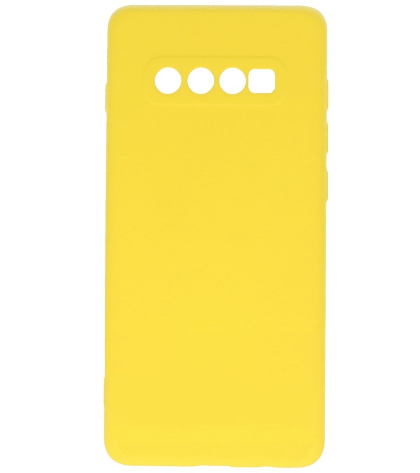 Custodia in TPU color moda per Samsung Galaxy S10 Plus gialla