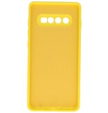 Fashion Color TPU Hoesje Samsung Galaxy S10 Plus Geel